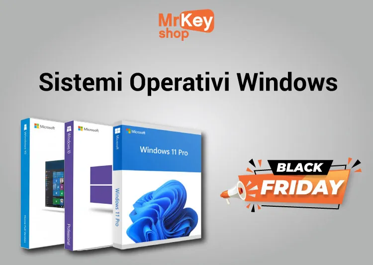 Black Friday offerta sistemi operativi su Mr Key Shop